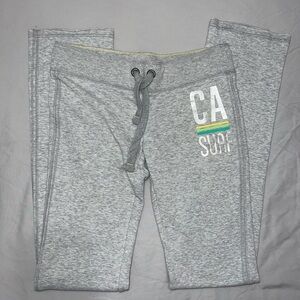 Aeropostale Gray Jogger Pants with CA Surf Print